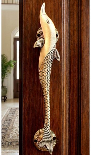 Poignée porte laiton - poignée,