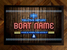 Personnalisé Bateau Tapis - Fluo Corde Effet Voile Étroit Porte 60 x 40cm