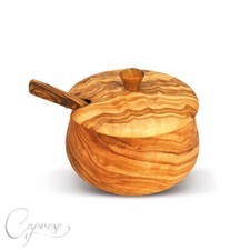 Boîte À Sucre En Bois D'Olive 10 Cm D'Italie Fait Main Neuf