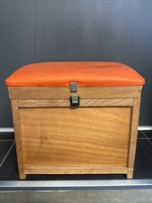 (n1) Articles De Pêche Anciens Tabouret Siège Caisse boîte De pêche en Bois