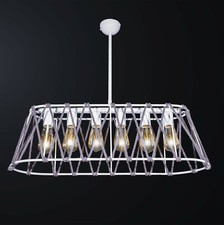 Lustre Moderne Vintage Blanc Avec Corde A 6 Lumières Bga 3134-s75
