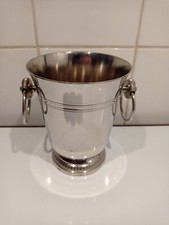 Petit Seau À Glace/Champagne Chromé/Argenté 14cm De Haut Vintage