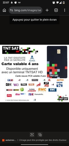 Carte neuve pour - pour, tnt