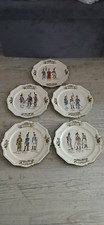5 assiettes " Garde Impèriale" Fayencerie de Saint Clement toutes numérotées