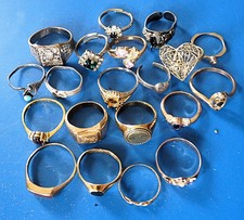 Lot Bagues Anciennes Plaqué