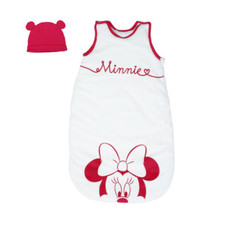 DISNEY gigoteuse réglable turbulette MINNIE + bonnet 6 - 36 mois rose & blanc