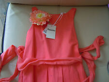 ROBE REPETTO NEUVE  6 ans corail mis une fleur PROMO