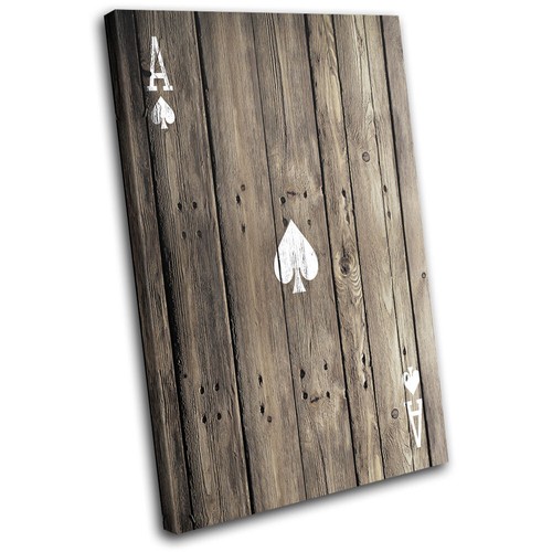 Wood effect ace spades - effect,