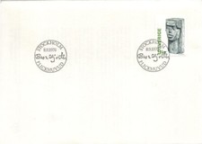 SUEDE SWEDEN SVERIGE  938 FDC 1er Jour Sculpture bois Bror Hjorth 1976