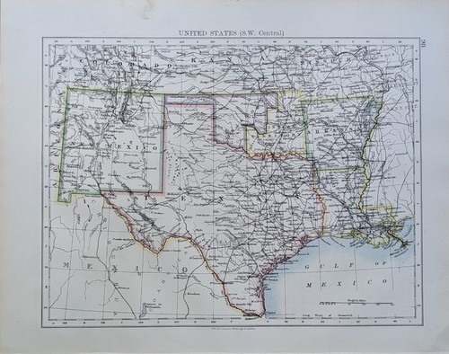 1896 ancien carte sud ouest - ancien,