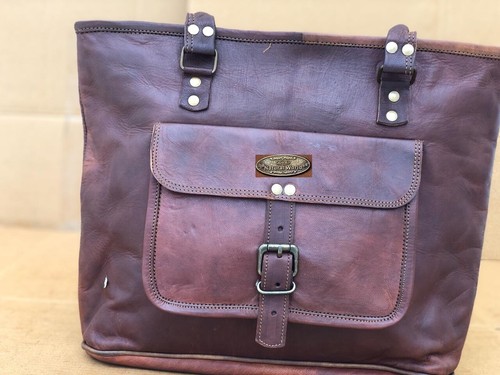 Sac main cuir vintage - sac,