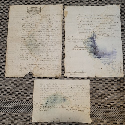 Lot documents notariés - documents,