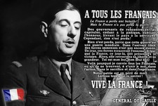 POSTER AFFICHE DE  GAULLE