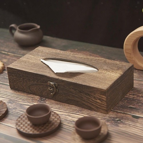 Boîte mouchoirs bois - à,