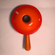 Poelon caquelon Le Creuset 16 cm, casserole en fonte émaillée orange volcanique