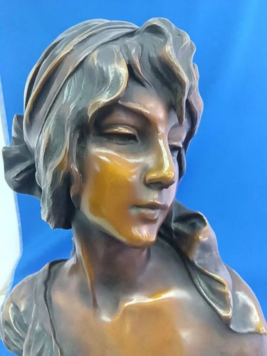 Ancien buste bronze emile - bronze,