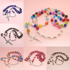 Neuf Chapelet Perles Avec Toute Nom pour Filles,Garçons,Collier,Prière Perles,