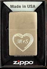 Zippo Cœur Monogramme Gravure