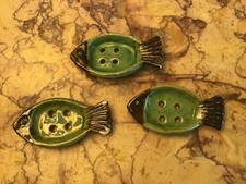 bouton ceramique en forme de poisson