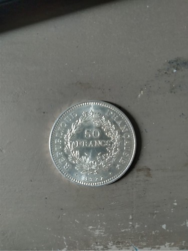 Pièce argent 50f - argent, 1977
