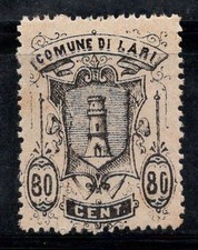 Lari - Neuf ** 100% Italie fiscal 80 centimes. Armoiries noires