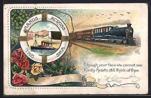 Carte postale chemin fer - carte,