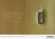 Publicité Advertising 920 2000  Alcatel   mobile one touch  (2 pages)