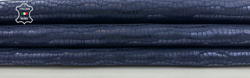 Bleu foncé brillant crocodile - brillant,
