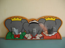 ancien porte manteau Babar Vilac 1990 déco chambre vintage wall coat rack 90s