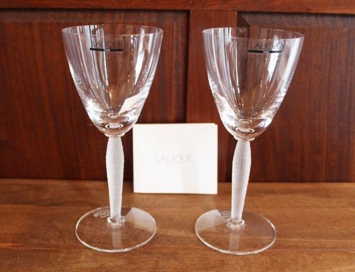 Verre vin cristal lalique - verre,