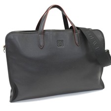 Authentique sac à bandoulière porte-documents convertible LOEWE Anagram en cu...