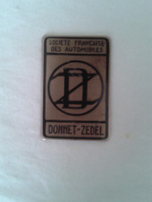 VINTAGE FRENCH AUTOMOBILE RADIATOR CAR EMBLEM BADGE DONNET ZEDEL FRANCE 1911