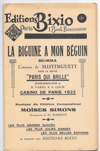 Biguine mon béguin - a, de