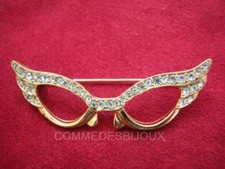 Broche "Masque Loup" dorée