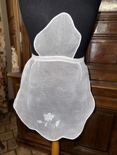 Ancien tablier de bonne / serveuse en organdi fait main   réfT8