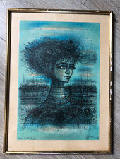 Cadre lithographie estampe - lithographie,