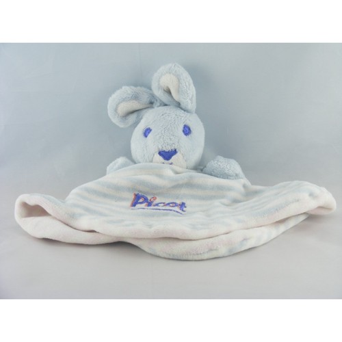 Doudou plat lapin - lapin, bleu