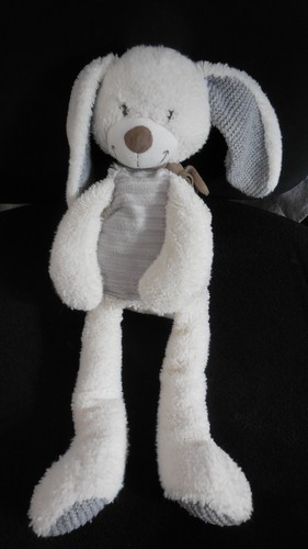 Doudou peluche lapin blanc - doudou,