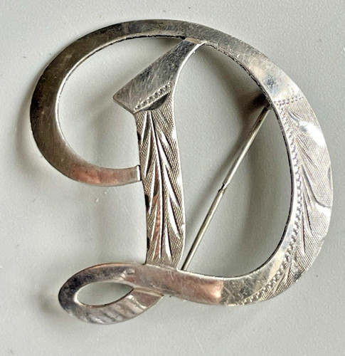 Broche vintage monogramme - vintage,