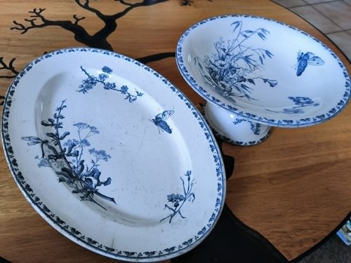 Compotier plat sarreguemines - +,