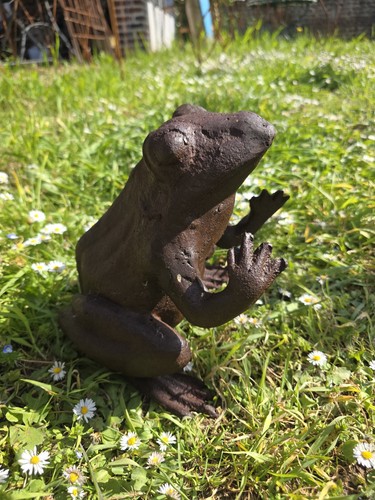 Statue grenouille fonte - statue,