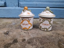 2 Pots À Onguent Emile Tessier Malicorne Hauteur : 7cm