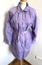 trench T40/42 tout nylon doublé look rétro violet vintage imperméable 688!