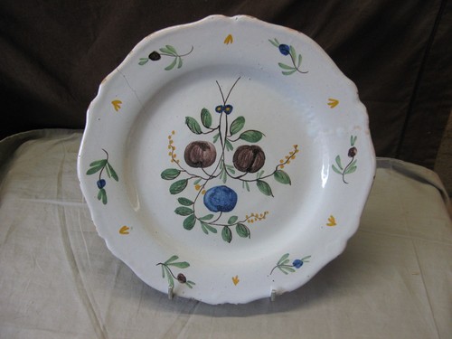 Assiette faïence xviiie - assiette,