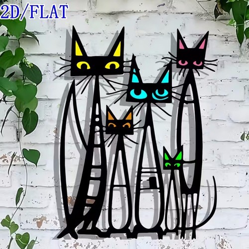 Décoration murale chat - , rétro