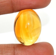 Naturel Citrine Ovale Cabochon 24x18 MM 41.28 Cts Vrac Certifié Pierre Précieuse