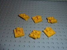 6 x LEGO Yellow Plate 2x2 with