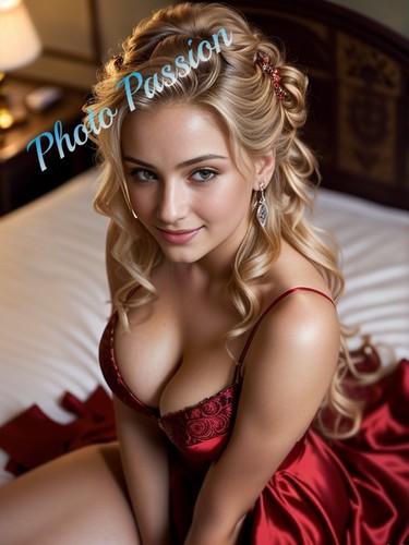Photo modèle blonde robe