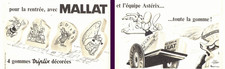 PUB GOMME " MALLAT " et " ASTERIX et OBELIX " 1967 ( 1 )