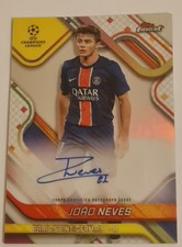 João Neves Carte Auto Topps Finest 2024-25 Psg Paris Foot Portugal